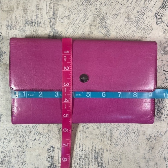 Abas Travel pink leather wallet/organizer and passport cover - Picture 14 of 16